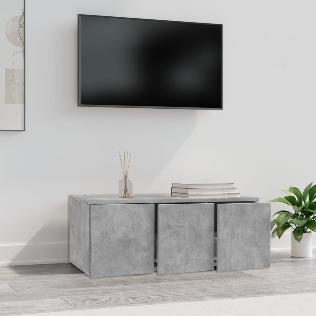 TV-Schrank Betongrau 80x34x30 cm Holzwerkstoff