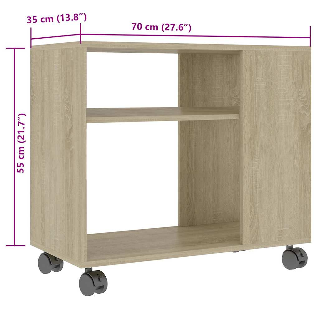 Beistelltisch Sonoma-Eiche 70x35x55 cm Holzwerkstoff