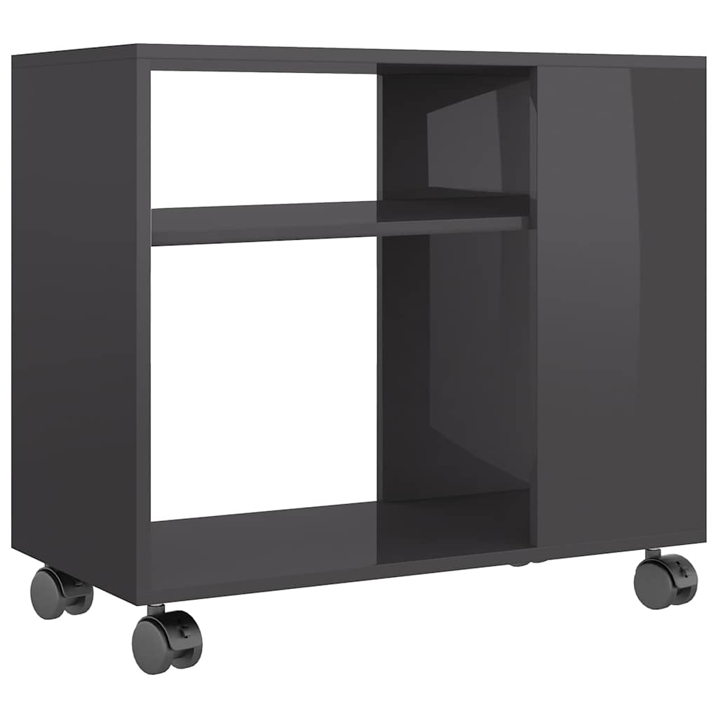 Beistelltisch Hochglanz-Grau 70x35x55 cm Holzwerkstoff