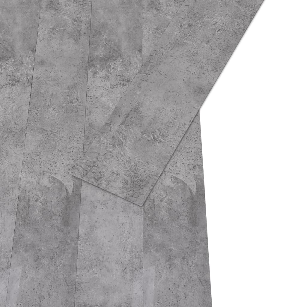 PVC fliser 5,02 m² 2 mm selvklæbende cementbrun
