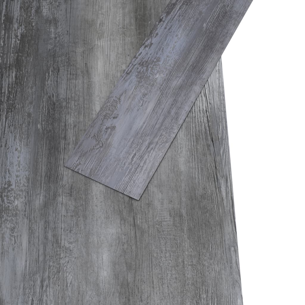 PVC Fliser 5,02 m² 2 mm Selvklæbende Blank Grå
