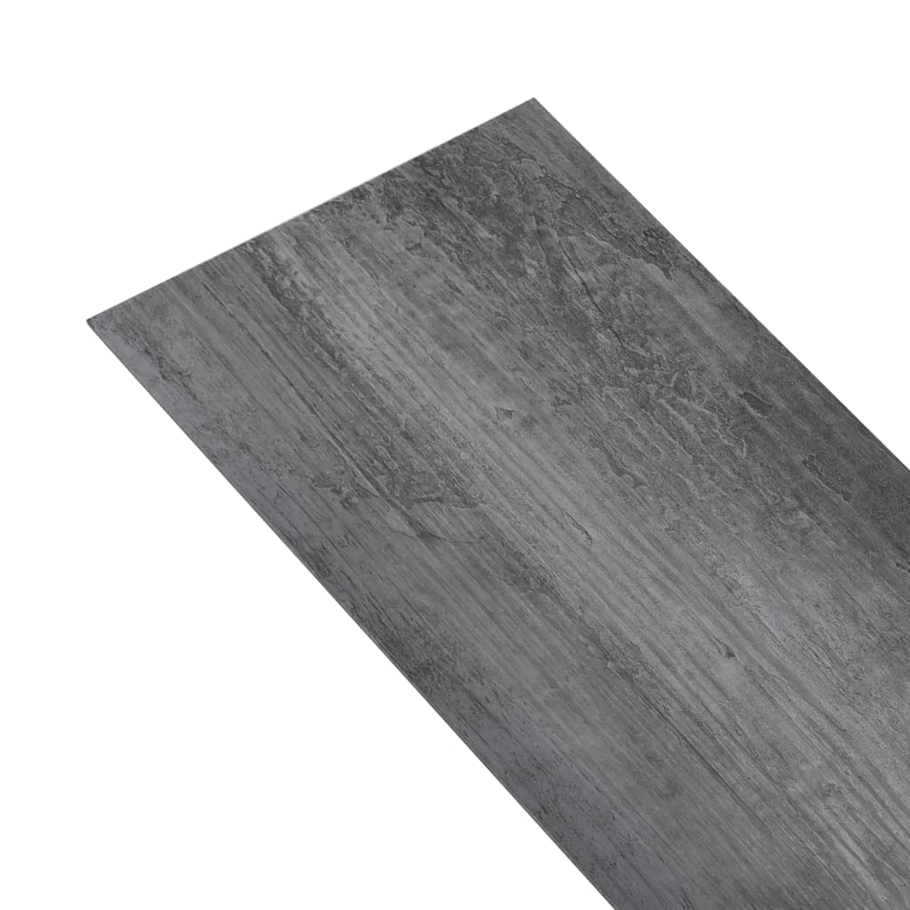 PVC Fliser 5,02 m² 2 mm Selvklæbende Blank Grå