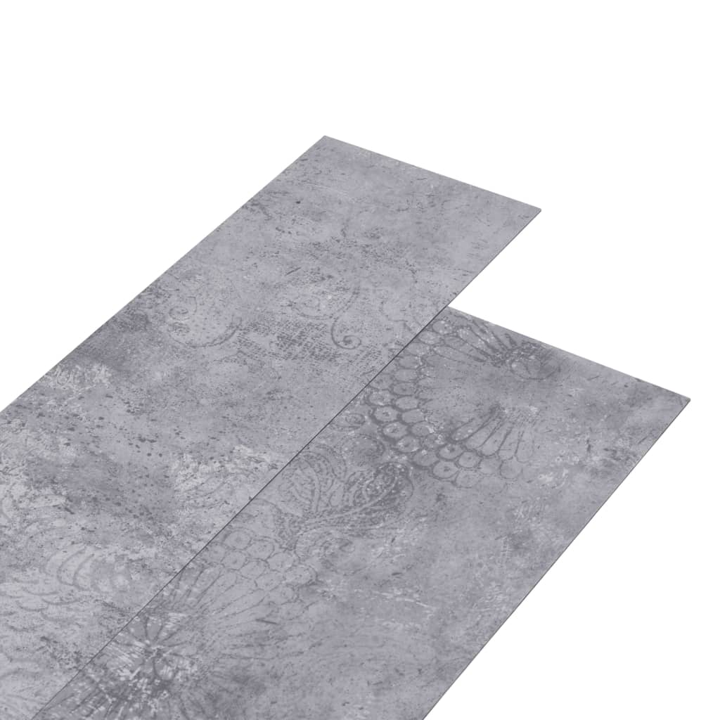 PVC fliser 4,46 m² 3 mm selvklæbende cementgrå