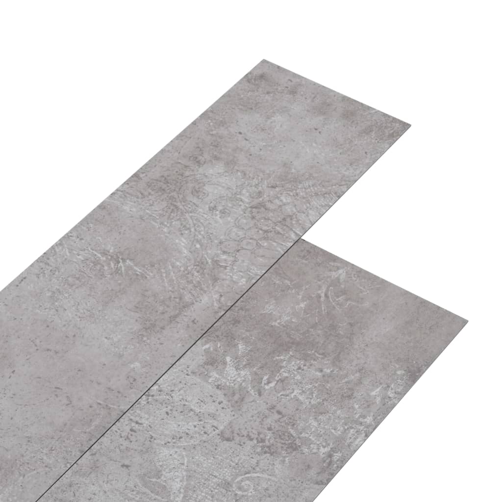 PVC Fliser 5,02 m² 2 mm Selvklæbende Gulv Grå