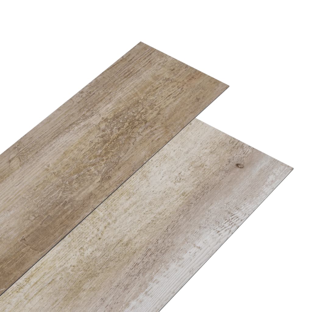 PVC Fliser 5,02 m² 2 mm Selvklæbende træmønster hvidkalket