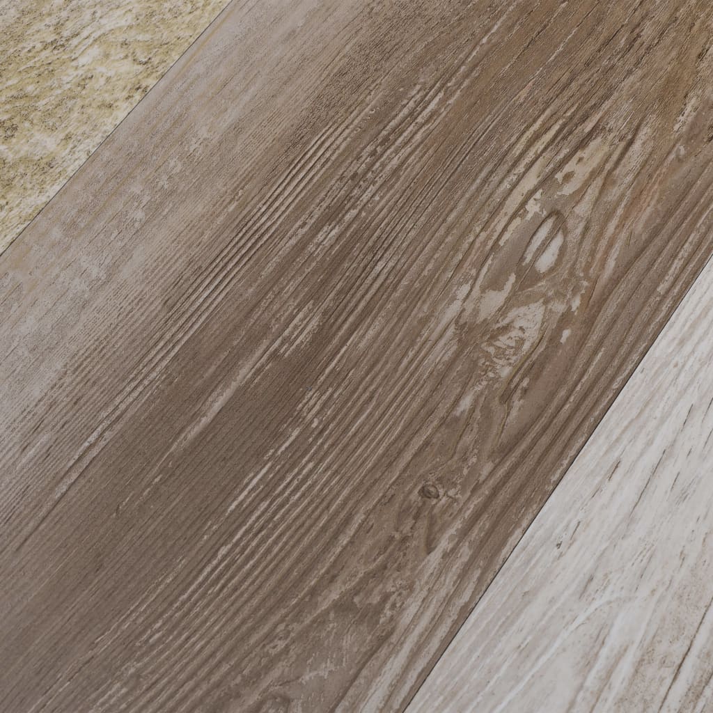 PVC Fliser 5,02 m² 2 mm Selvklæbende træmønster hvidkalket