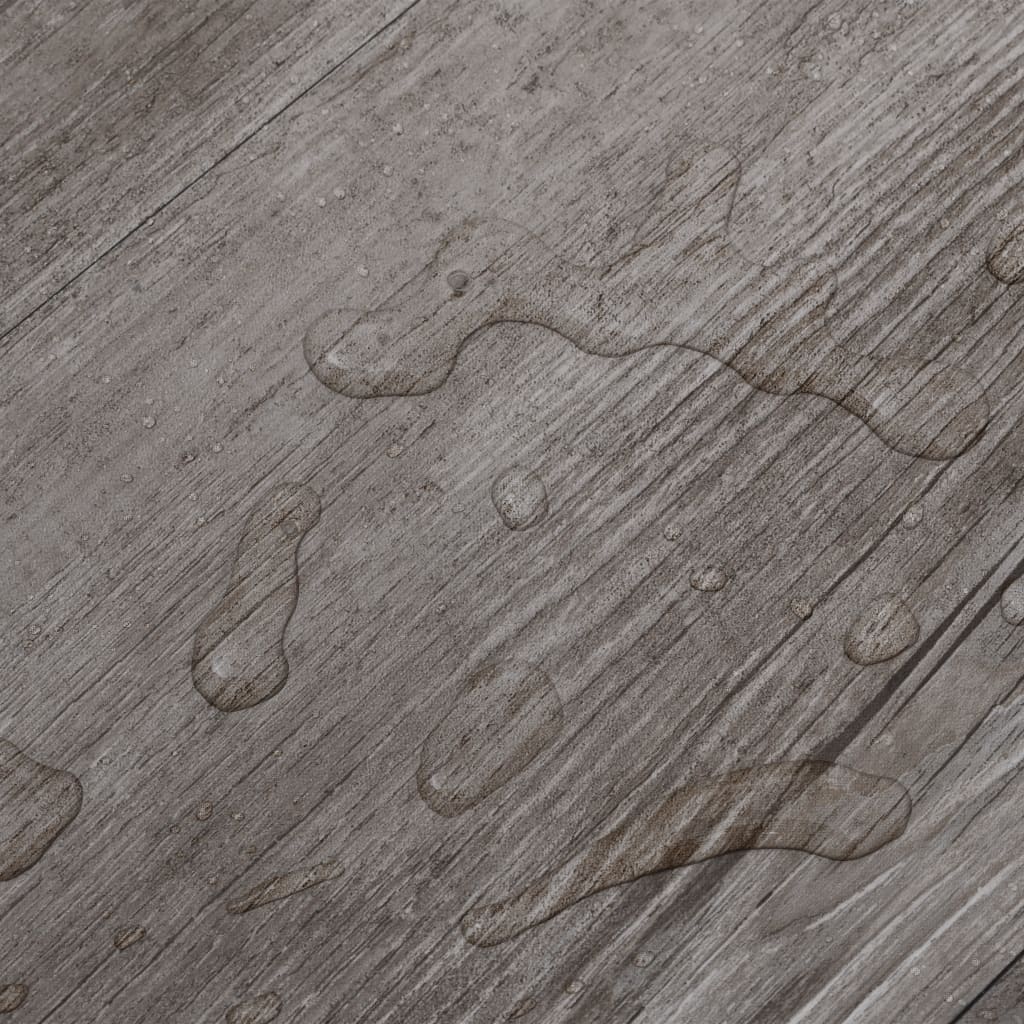 PVC Fliser 5,02 m² 2 mm Selvklæbende mat træbrun