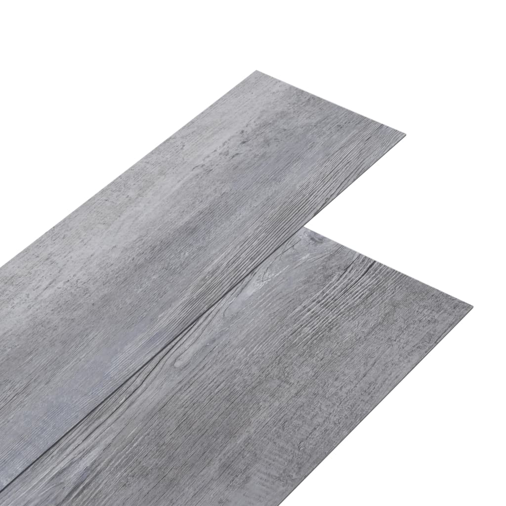 PVC Fliser 5,02 m² 2 mm Selvklæbende mat trægrå