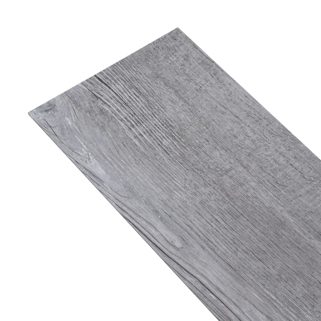 PVC Fliser 5,02 m² 2 mm Selvklæbende mat trægrå