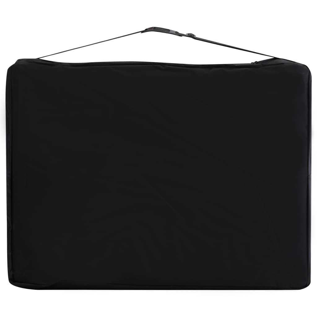 Massageliege Klappbar 3-Zonen Aluminiumgestell Schwarz Beige
