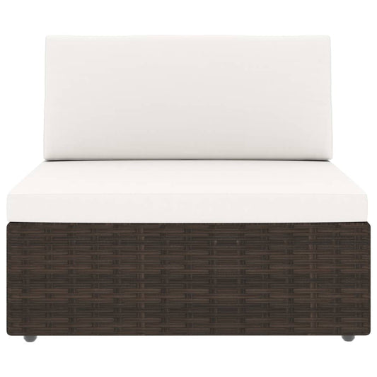 8-tlg. Garten-Lounge-Set Poly Rattan Braun