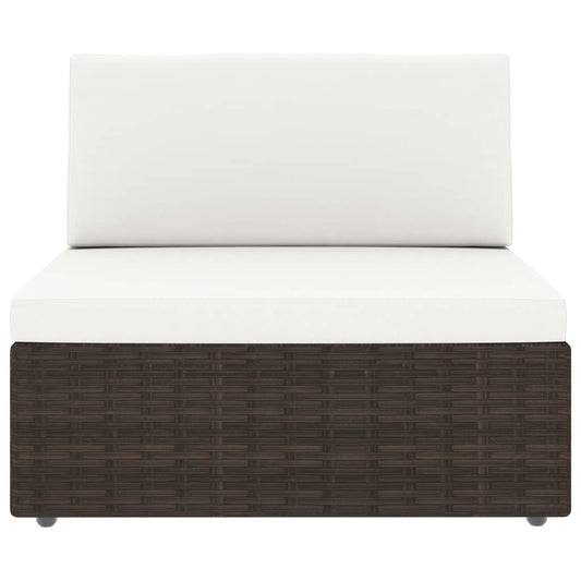 10-tlg. Garten-Lounge-Set Poly Rattan Braun