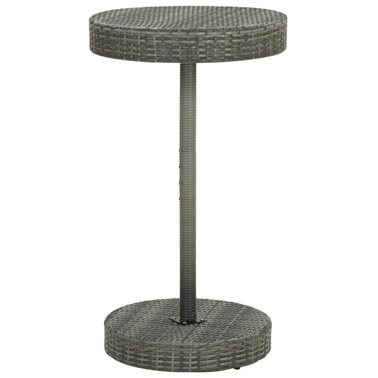 Gartentisch Grau 60,5x106 cm Poly Rattan