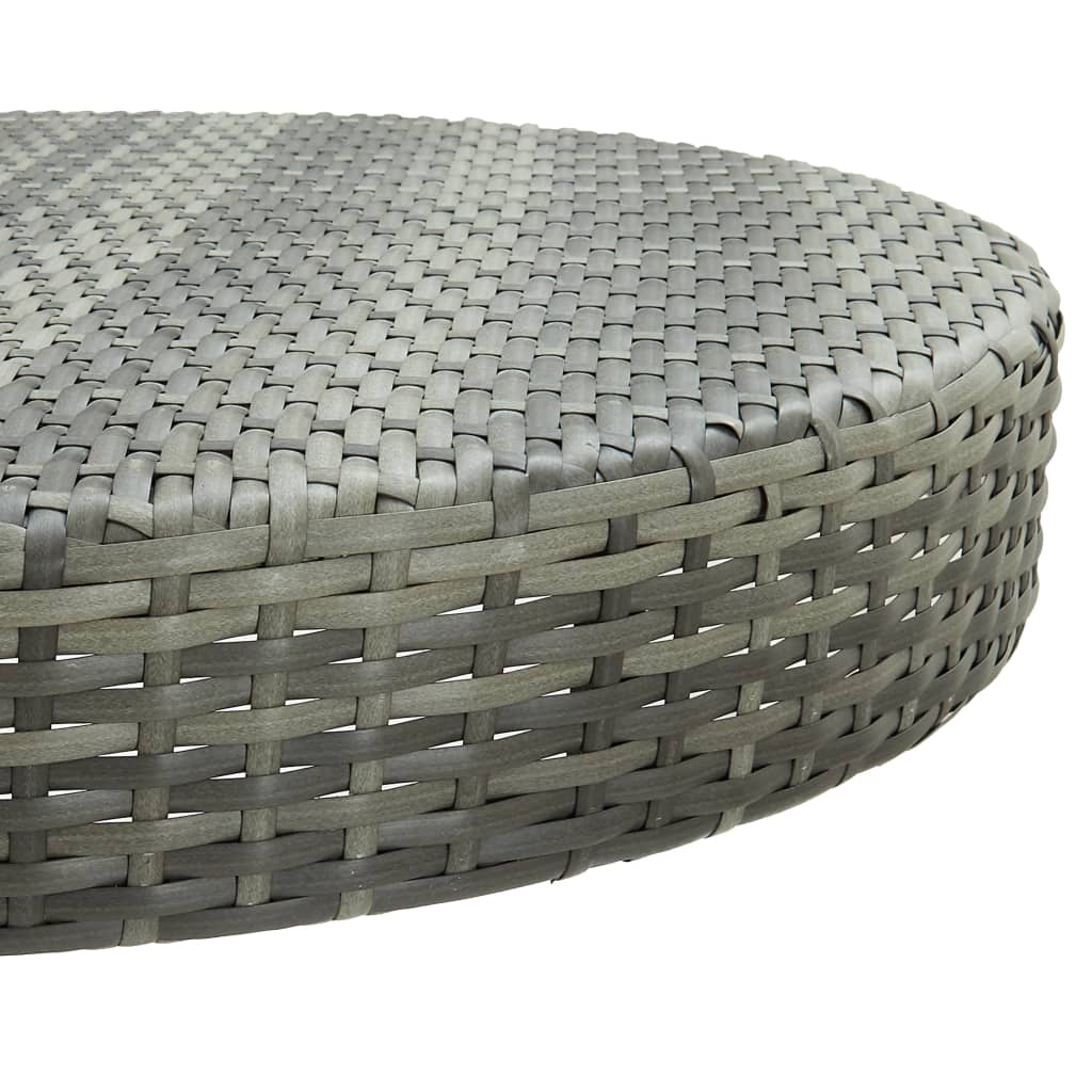 Gartentisch Grau 75,5x106 cm Poly Rattan