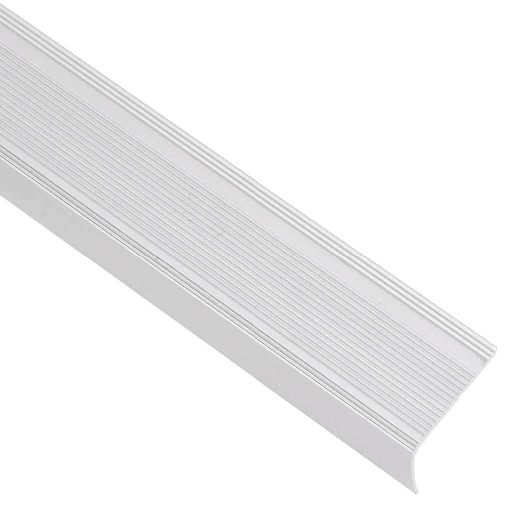 Trappekantprofiler i L-form 5 stk Alu 90 cm Sølv