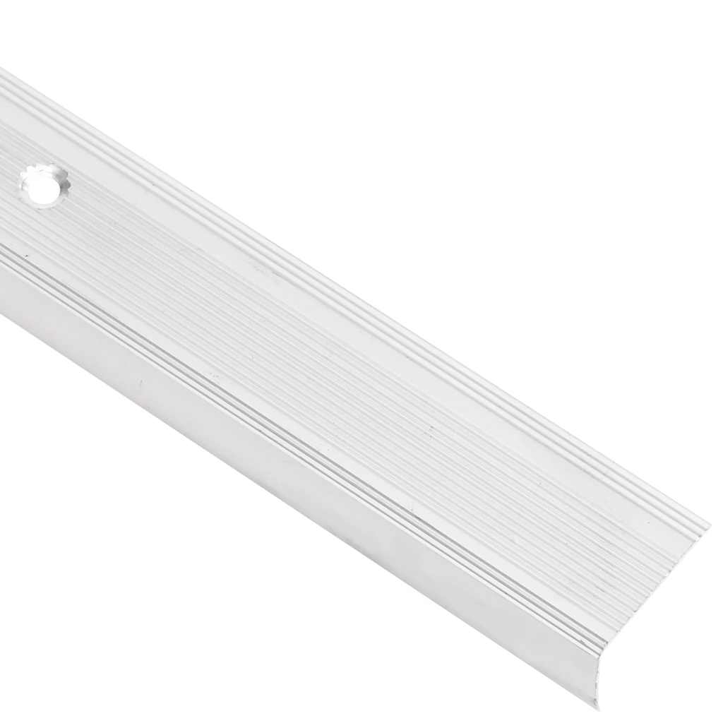 Trappekantprofiler i L-form 15 stk. Aluminium 90 cm Sølv