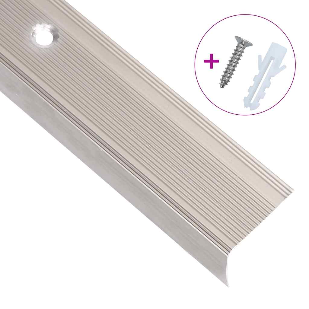 Trappenæseprofiler i L-form 5 stk. Aluminium 90cm Champagne