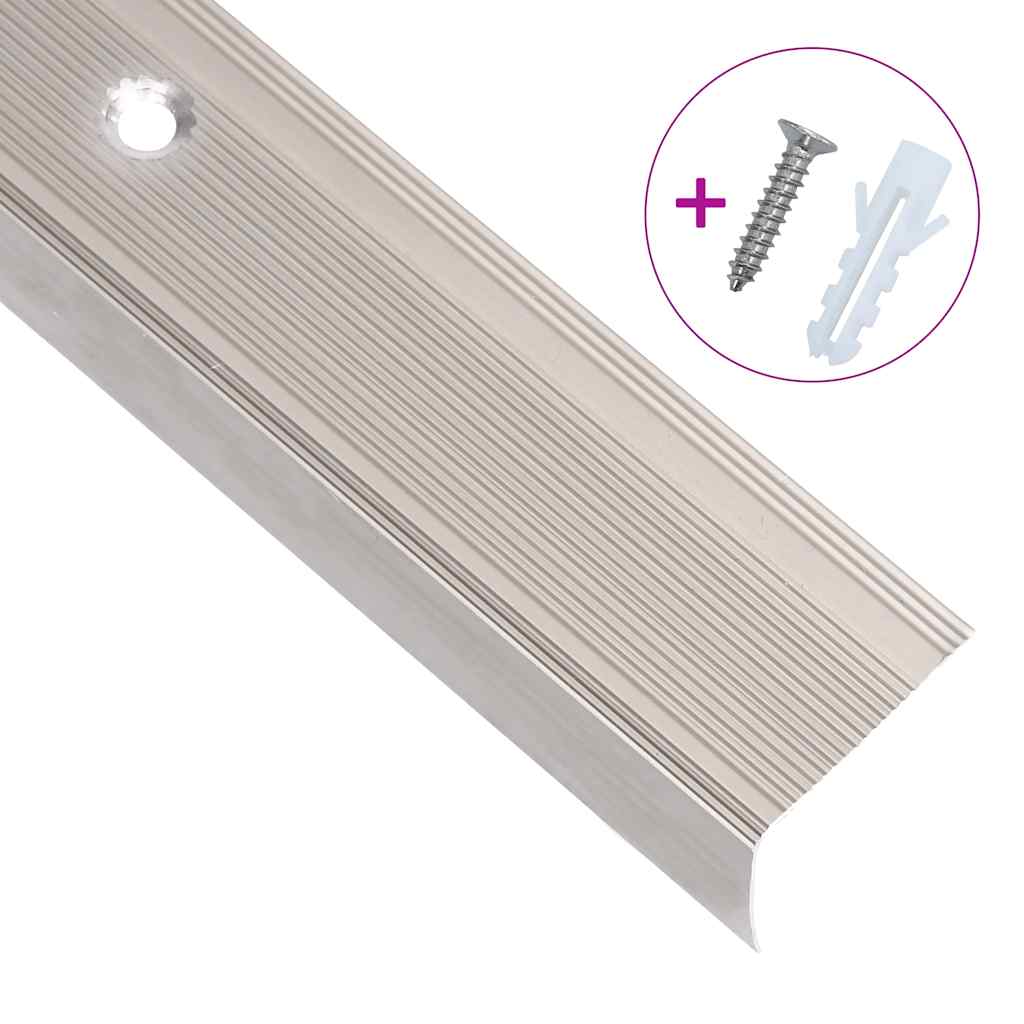Trappenæseprofiler i L-form 5 stk. Aluminium 90cm Champagne