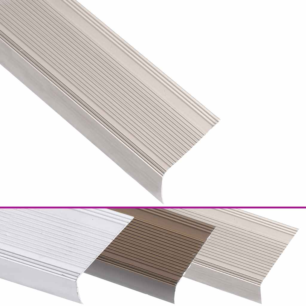 Trappenæseprofiler i L-form 5 stk. Aluminium 90cm Champagne