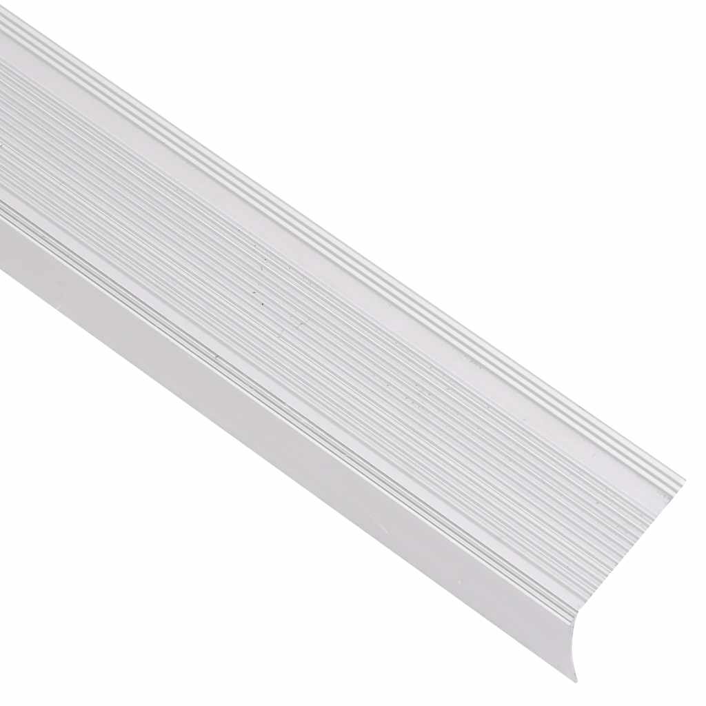 Trappekantprofiler i L-form 5 stk. Aluminium 100 cm Sølv