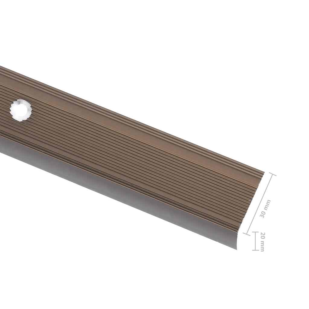 Trappekantprofil i L-form 15 stk Alu 100cm Brun