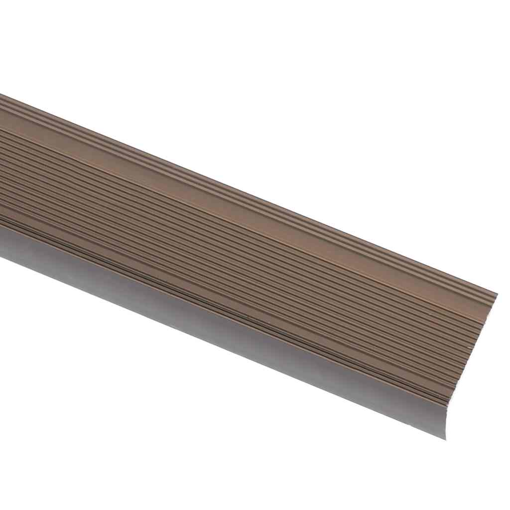 Trappekantprofil i L-form 5 stk aluminium 100cm brun