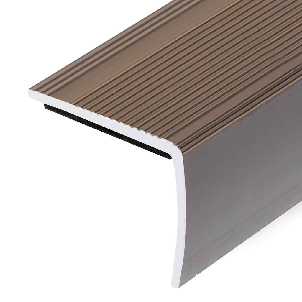 Trappekantprofil i L-form 5 stk aluminium 100cm brun