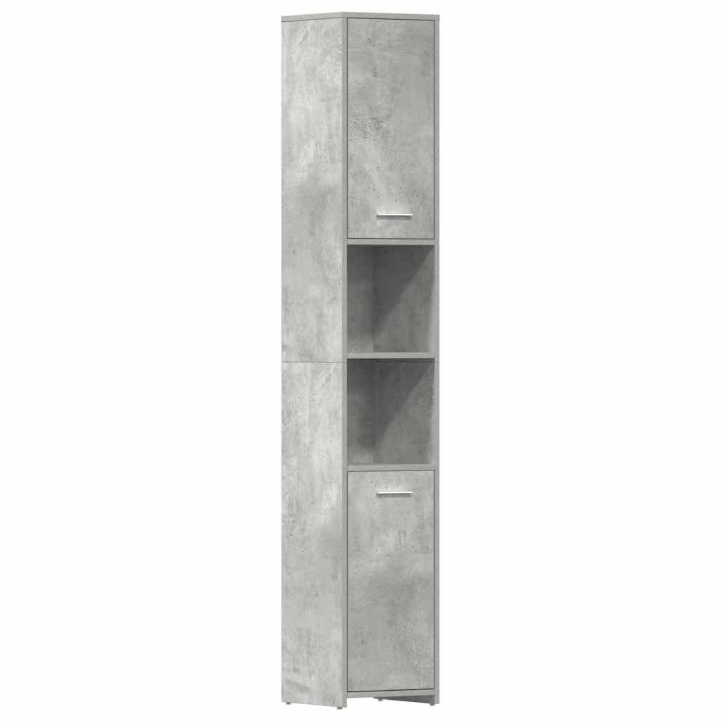 Badeværelsesskab Beton Grå 30x30x183,5 cm Træ Materiale