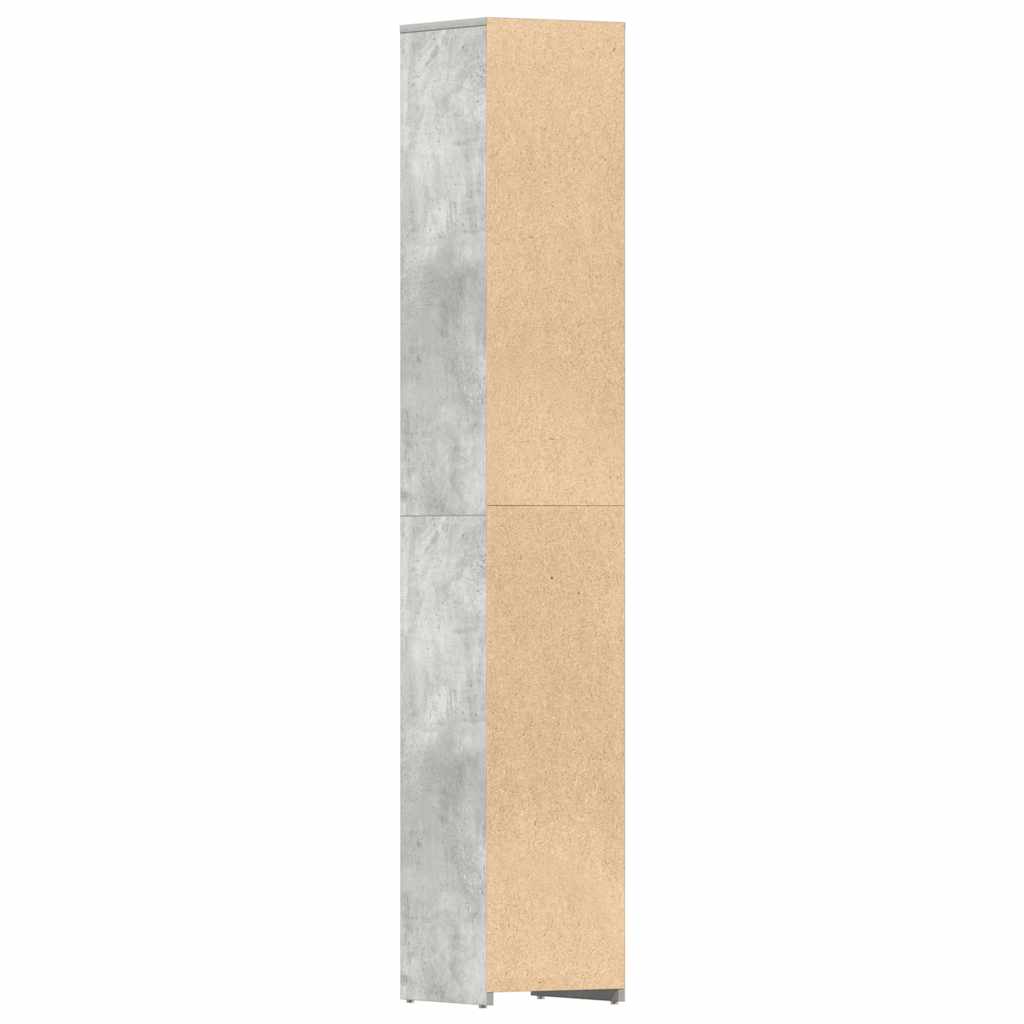 Badeværelsesskab Beton Grå 30x30x183,5 cm Træ Materiale