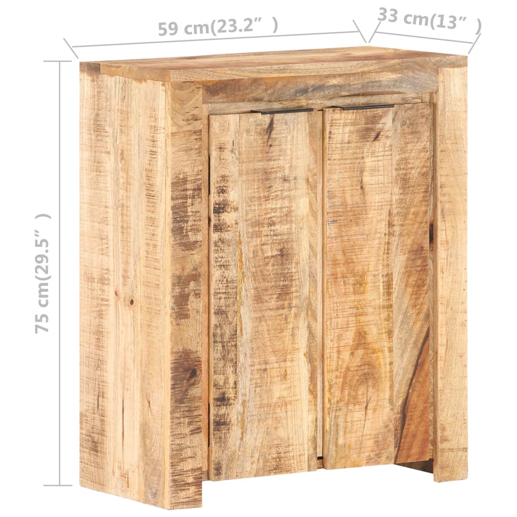 Skænk 59x33x75 cm Groft mangotræ
