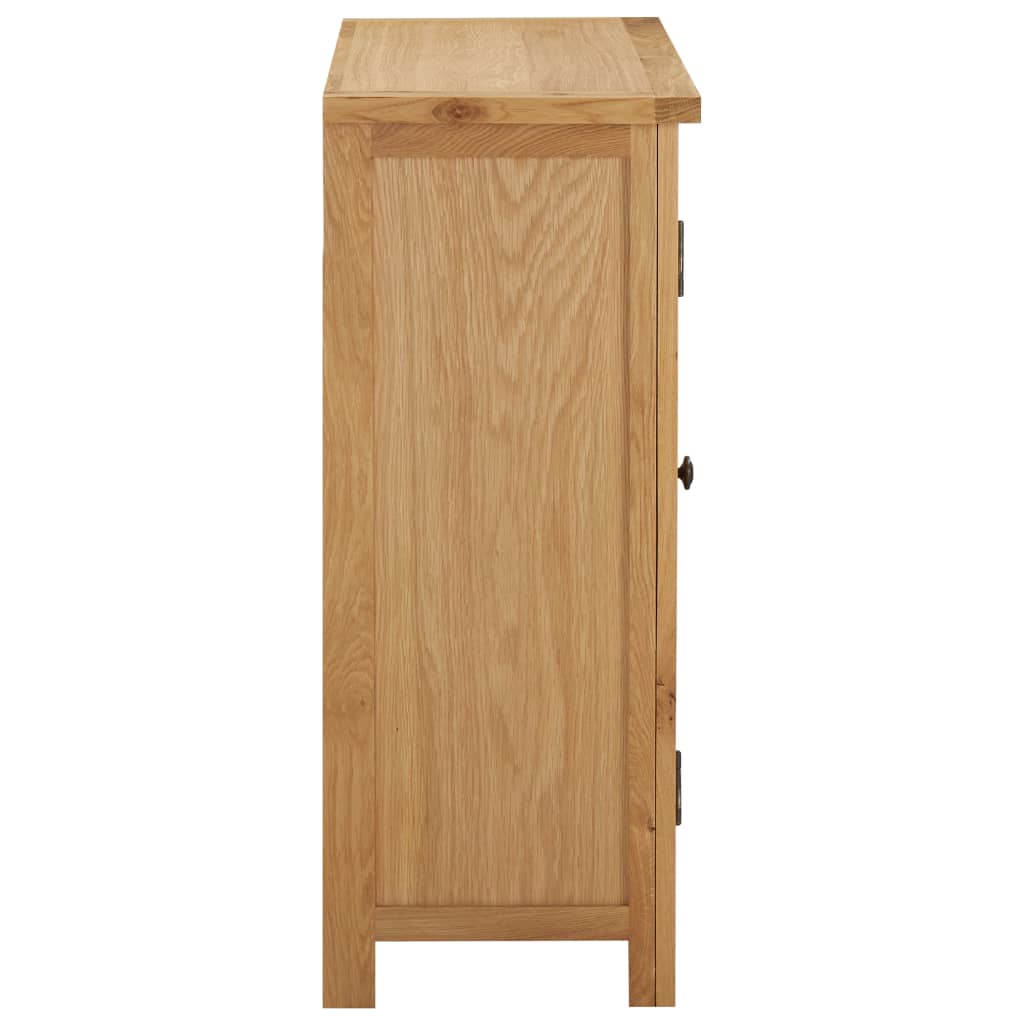 Weinschrank für 11 Flaschen 80 x 32 x 80 cm Eiche Massivholz