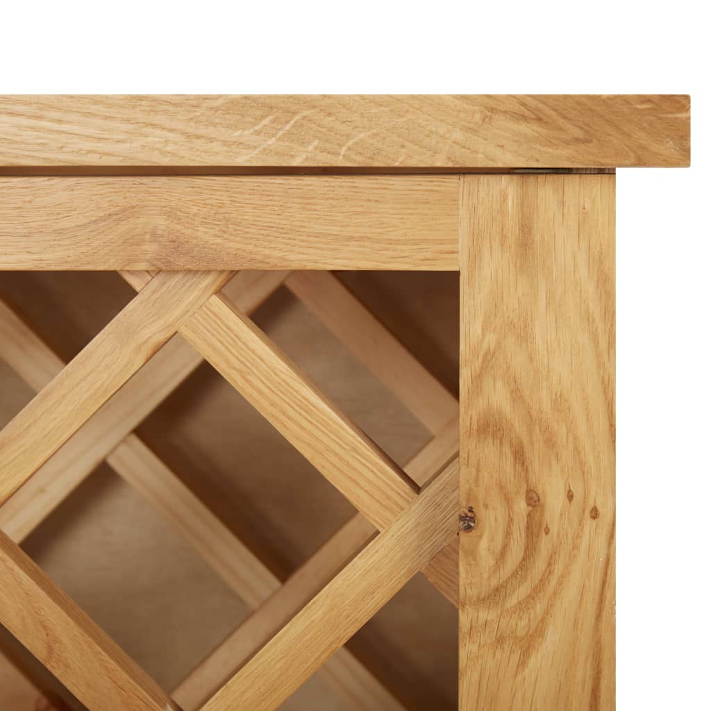Weinschrank für 11 Flaschen 80 x 32 x 80 cm Eiche Massivholz