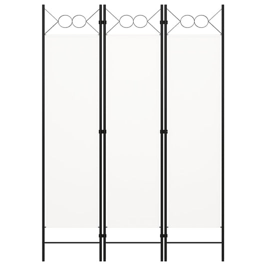 3-tlg. Raumteiler Weiß 120×180 cm