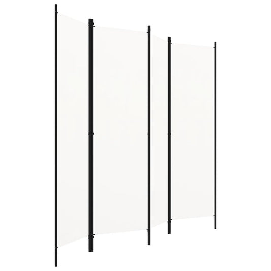 4-tlg. Raumteiler Weiß 200x180 cm