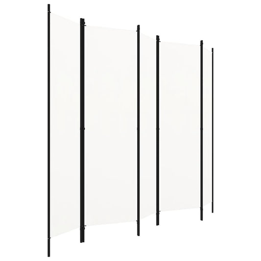 5-tlg. Raumteiler Weiß 250x180 cm
