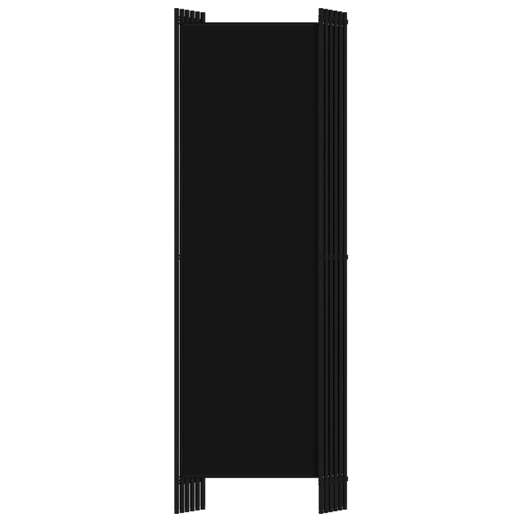 6-tlg. Raumteiler Schwarz 300x180 cm