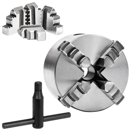 4-Backen-Drehfutter Selbstzentrierend 80 mm Stahl