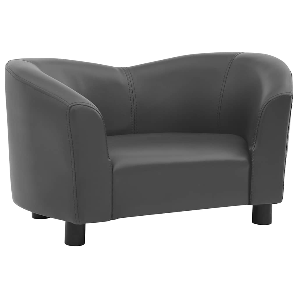 Hundesofa Grå 67x41x39 cm Kunstlæder