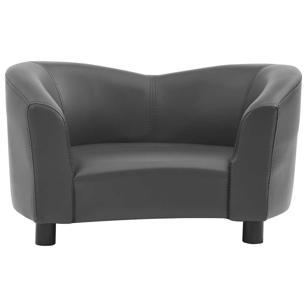 Hundesofa Grå 67x41x39 cm Kunstlæder