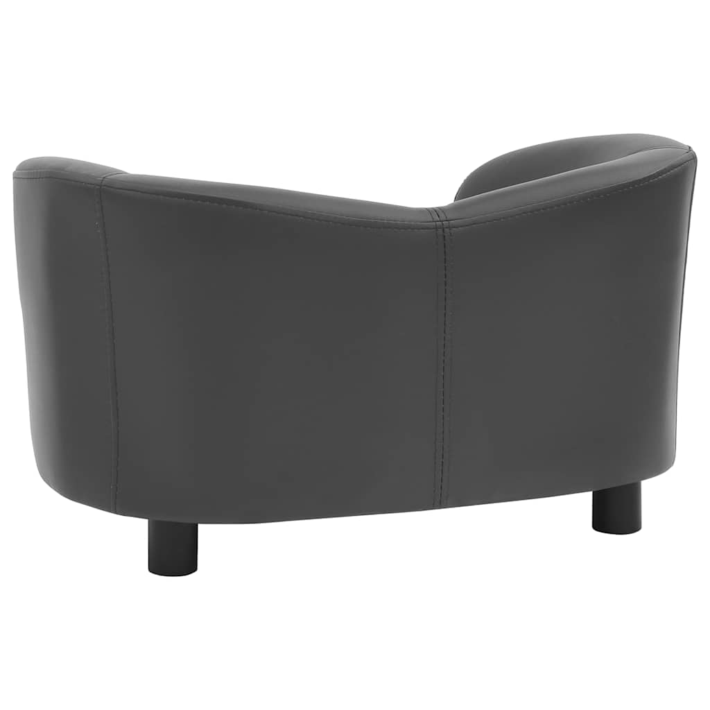 Hundesofa Grå 67x41x39 cm Kunstlæder