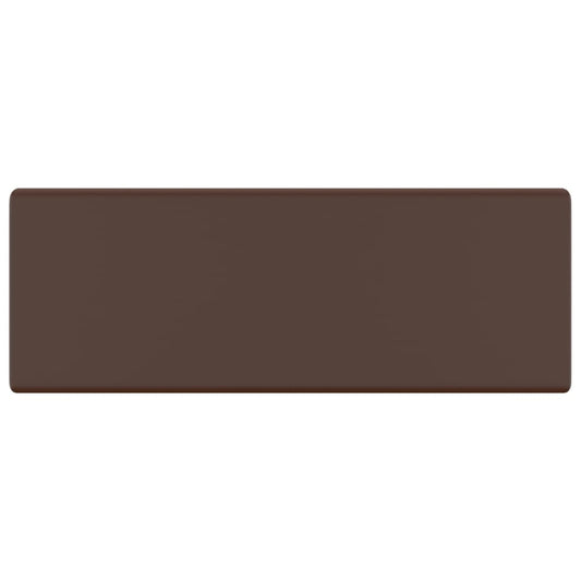 Luxus-Waschbecken Überlauf Quadratisch Matt Dunkelbraun 41x41cm