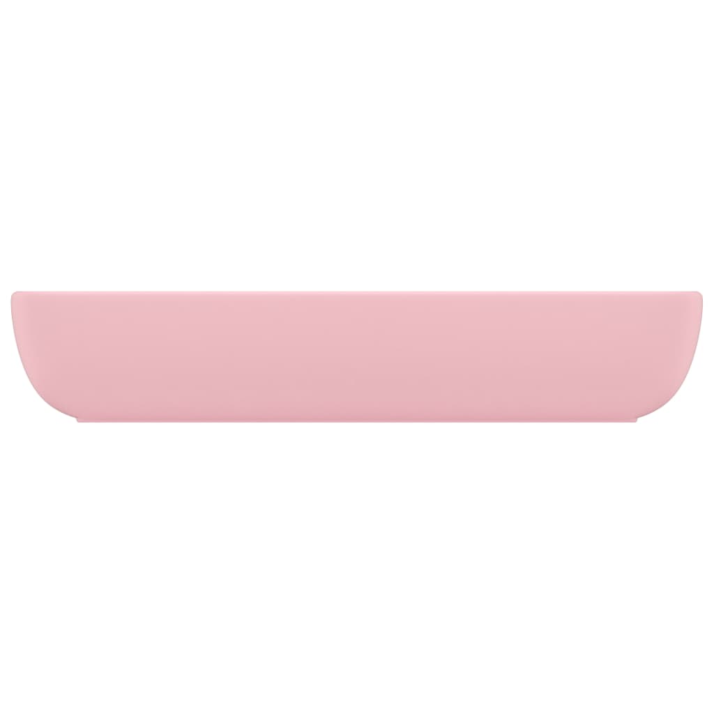 Luksus Håndvask Rektangulær Mat Pink 71x38 cm Keramik