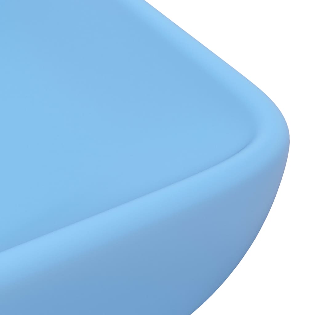 Luksus Håndvask Rektangulær Mat Lyseblå 71x38 cm Keramik