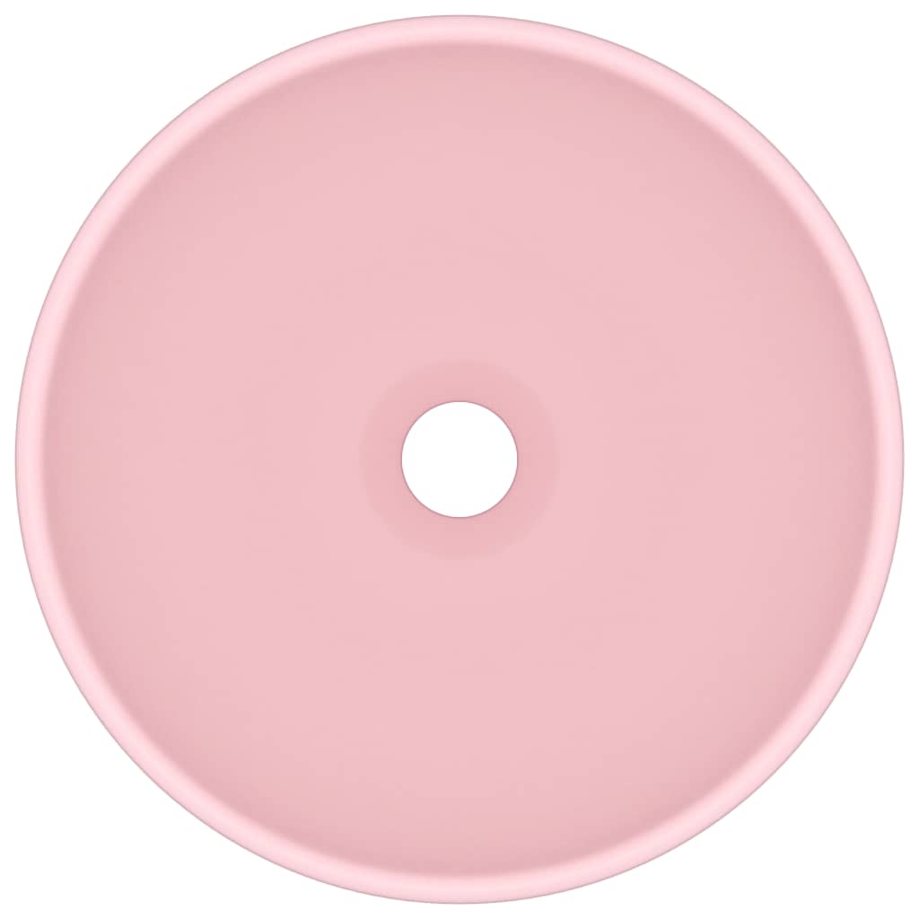 Luksus Håndvask Rund Mat Pink 32,5x14 cm Keramik