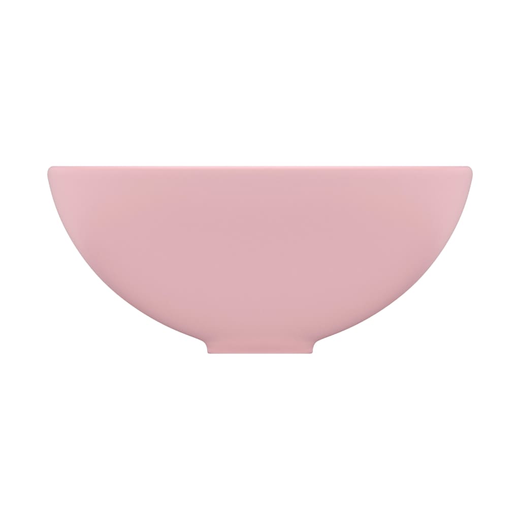 Luksus Håndvask Rund Mat Pink 32,5x14 cm Keramik