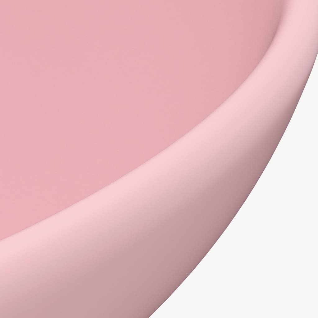 Luksus Håndvask Rund Mat Pink 32,5x14 cm Keramik