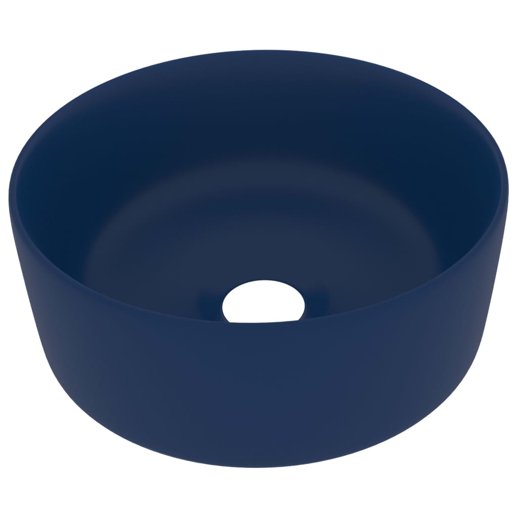 Luksuriøs Håndvask Rund Mat Mørkeblå 40x15 cm Keramik