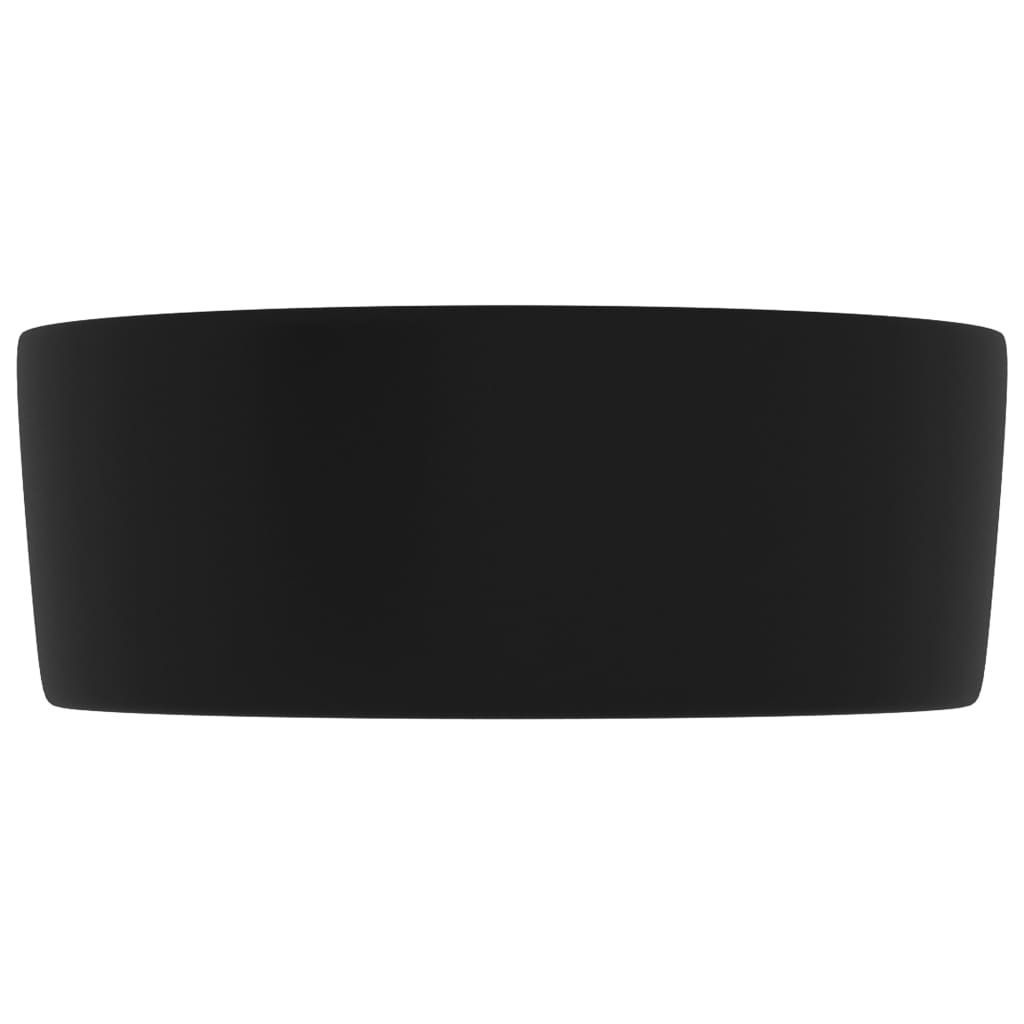 Luksuriøs Håndvask Rund Mat Sort 40x15 cm Keramik