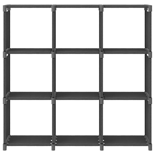 Würfelregal mit 9 Fächern Grau 103x30x107,5 cm Stoff