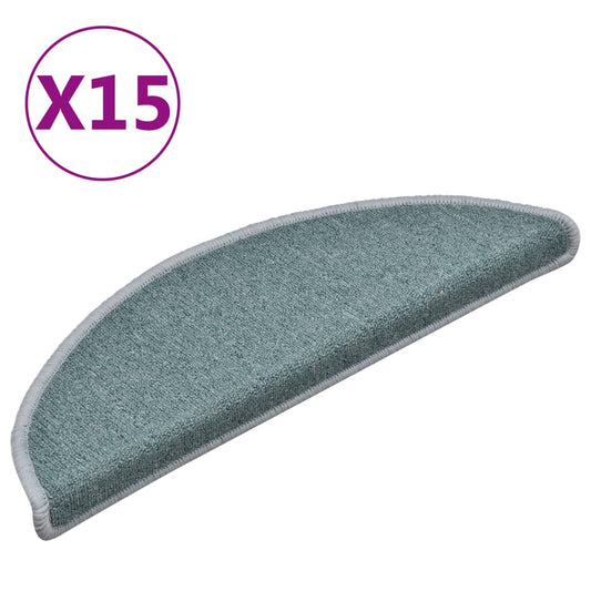 Stufenmatten 15 Stk. 56x17x3 cm Seeblau Halbrund